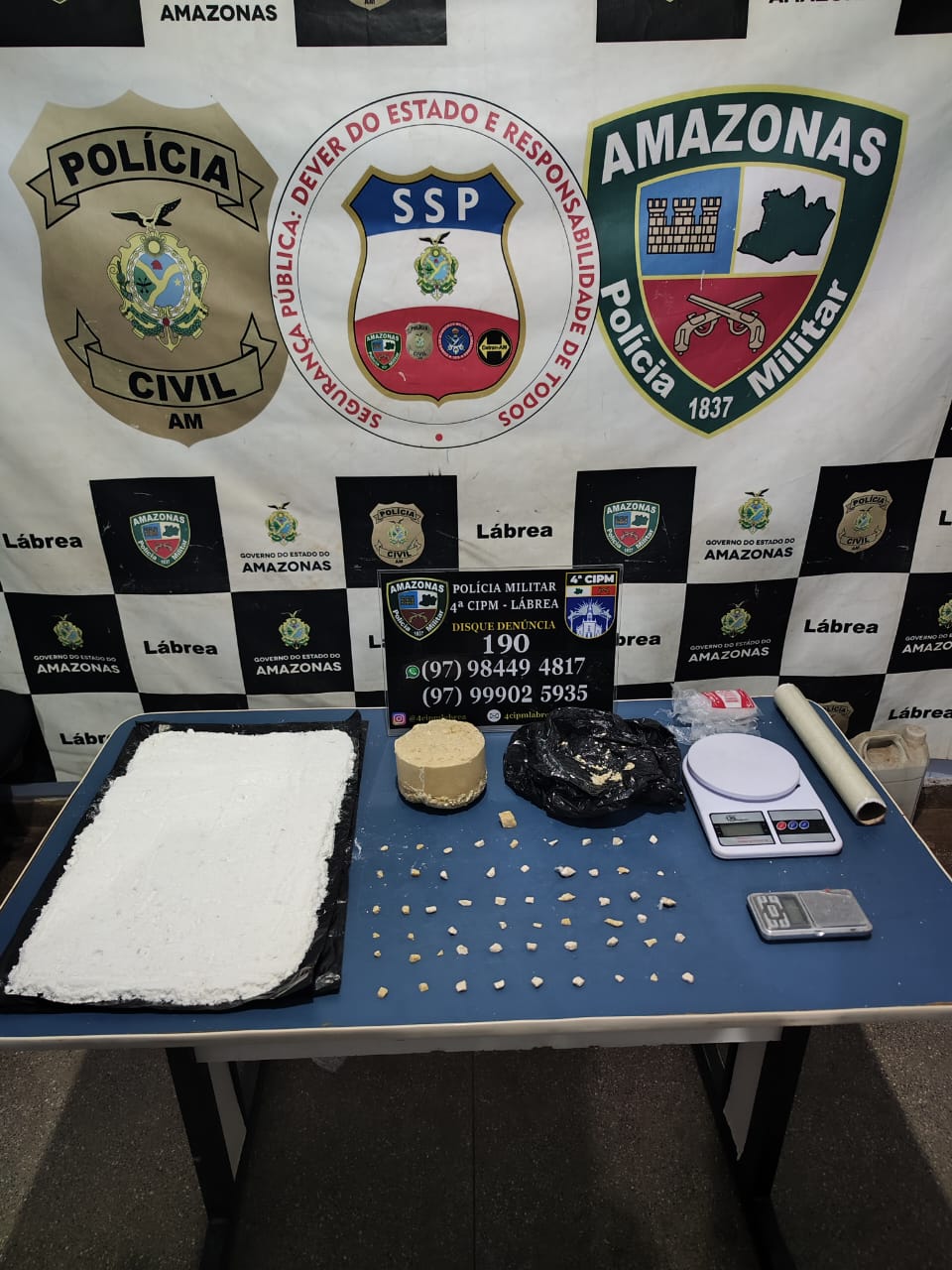 Em Lábrea, Polícia Militar do Amazonas apreende drogas