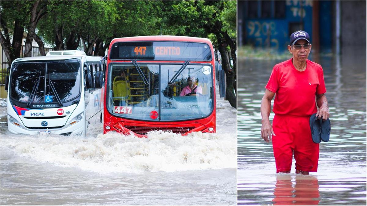 Temporal provoca alagamentos, destrói casas e ilha veículos na zona Leste de Manaus
